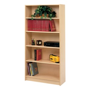 Stevens Industries Laminate Bookcase<br>72" high unit shown in Maple Finish)